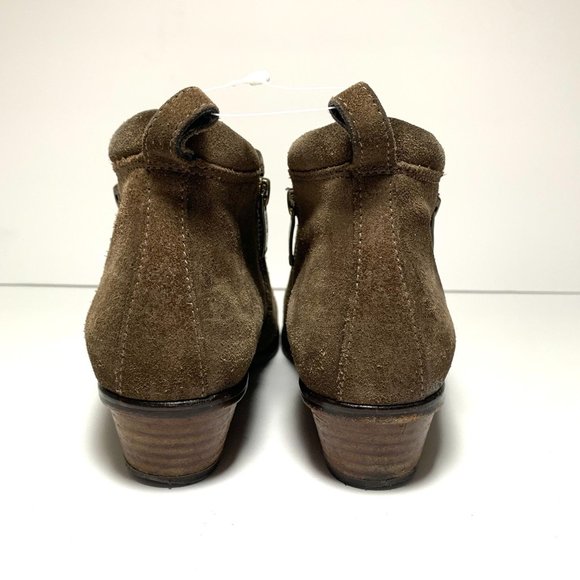 Paul Green Jillian Suede Ankle Zip Booties Tan Brown 5.5 - Picture 6 of 7